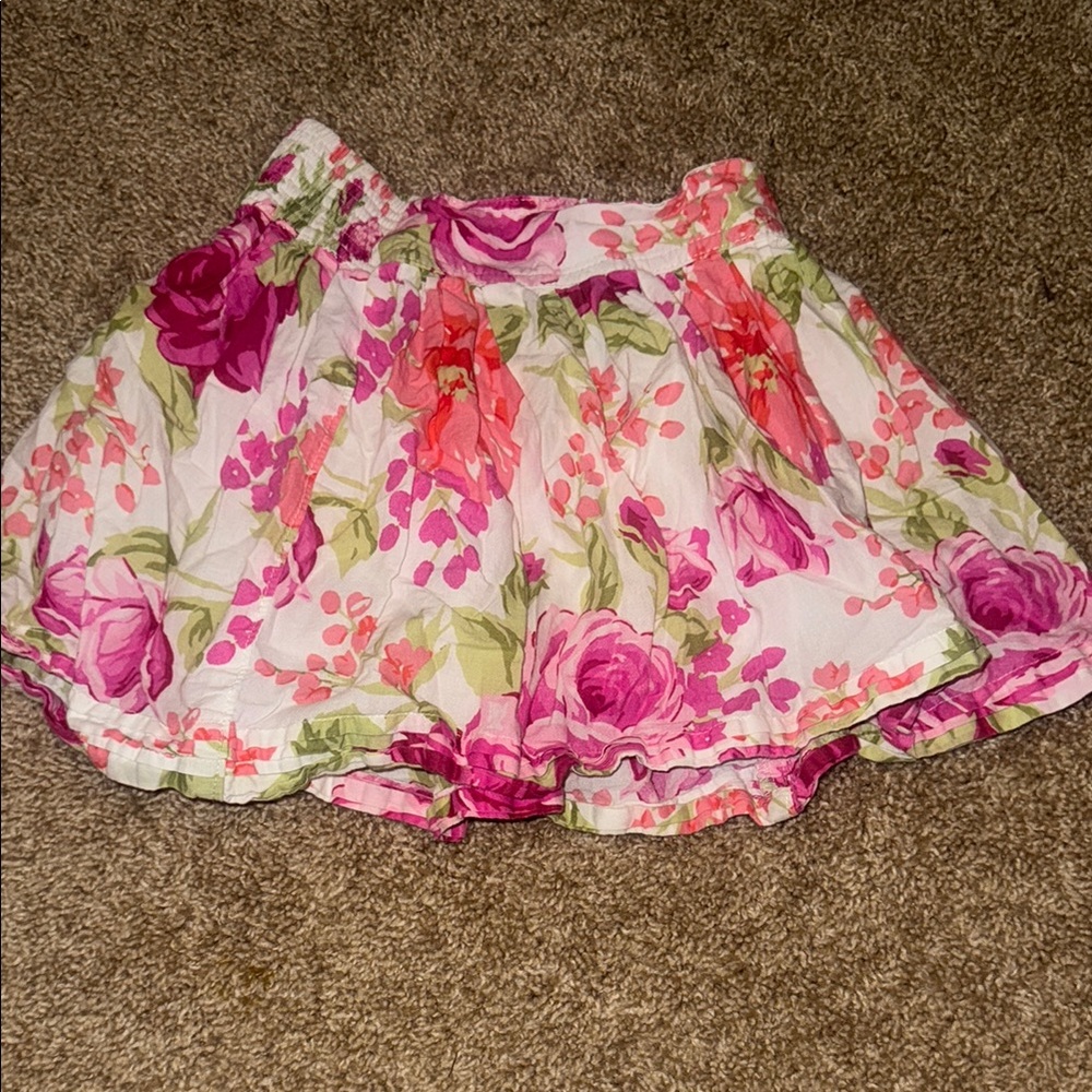 Abercrombie kids floral pink skirt